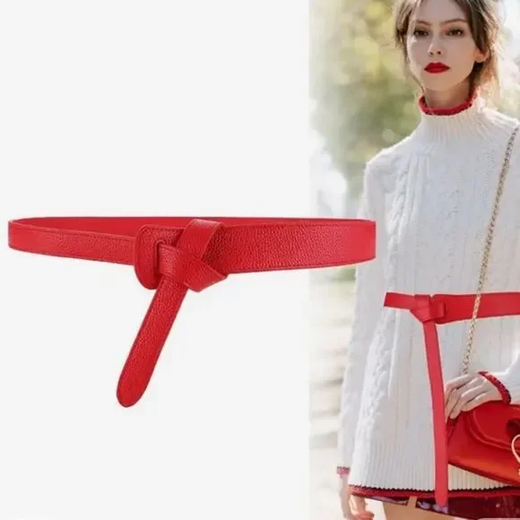 Faux Leather knot fashion women belt - Picture 2 of 2